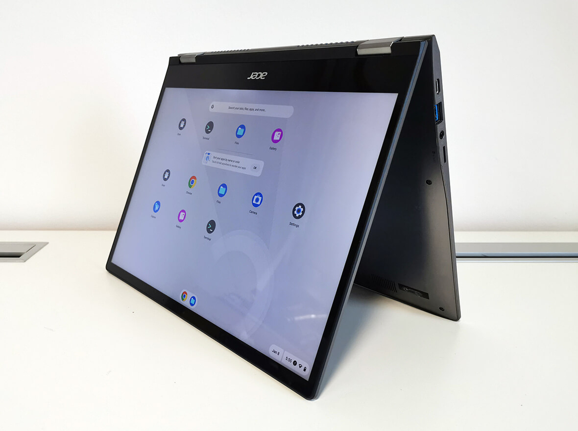 Acer Spin chromebook sátor módban